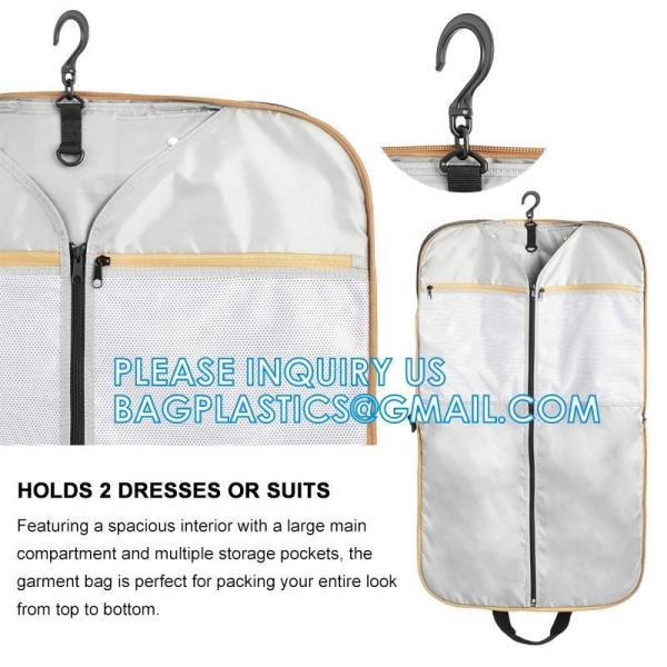 Gusseted Travel Garment Bag For Business, Foldable, Durable Thick Oxford Fabric