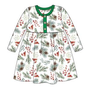 Wholesale Girls Christmas Clothing Long Sleeve Baby Girl A Dress Infant Winter Clothes New Year from china suppliers