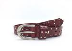Handmade 2.8CM Womens Studded Leather Belt For Pants