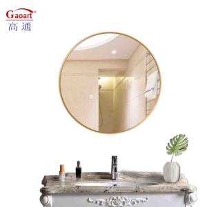 Wholesale Customized Size Gold Frame Glass Mirror for Modern Iron Bathroom Bedroom Decoration from china suppliers