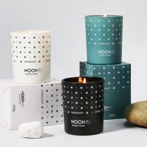 Wholesale AROMA HOME Custom Luxury Nordic Wedding Mother Day Moon Fragrance Smokeless Soy Wax Aromatherapy Scented Candle In Glass from china suppliers