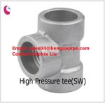 high pressure Socket weld & Threaded steel tee