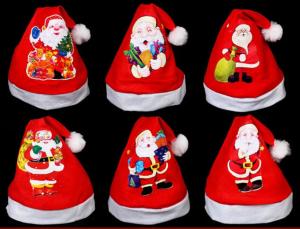 Wholesale Red Christmas Hat For Gift Plush Hat For Christmas Party,Printing Santa Claus from china suppliers