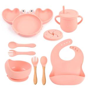 Wholesale Round 3 Years Old Silicone Dinnerware Set Microwave Safe Soft from china suppliers