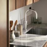 Modern Apartment Frame-line Door Panel Wooden Veneer Matt Lacquer Kitchen