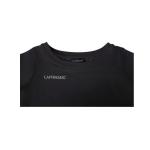 Short Sleeve Classic Black T Shirt 96% Polyester 4% Spandex For Women