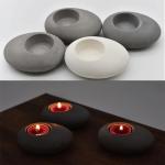 Stone Shape Fragrance Ceramic Candle Holders For Wedding Decoration Elegant