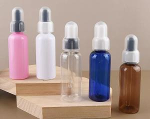 Wholesale Customized 50ml Brown Amber Hair Oil Dropper Bottle PET Plastic from china suppliers