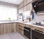 Solid Wood Furniture Fitted Kitchen Cabinets Plywood / MDF Material