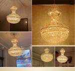 Traditional crystal pendant light large hotel chandelier handmade lamps (WH-NC