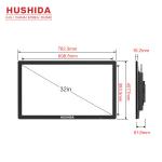 HD Video Picture Playback Wall Mounted Advertising Display Anti theft Lock