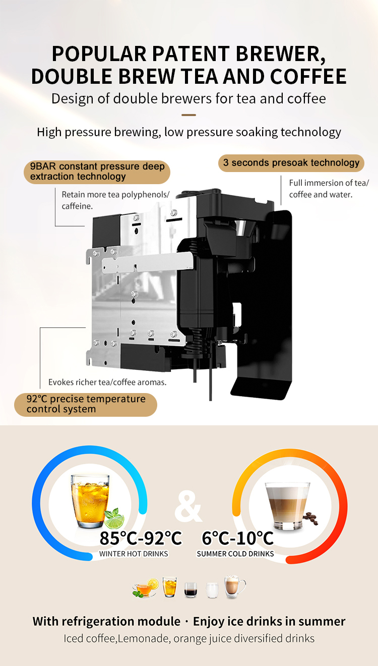 Sheet Metal Tempered Glass Espresso Coffee Vending Machine With Payment System