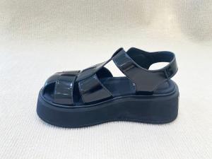 Wholesale Fashion Black Velvet Platform Sandals Bright Surface Summer from china suppliers