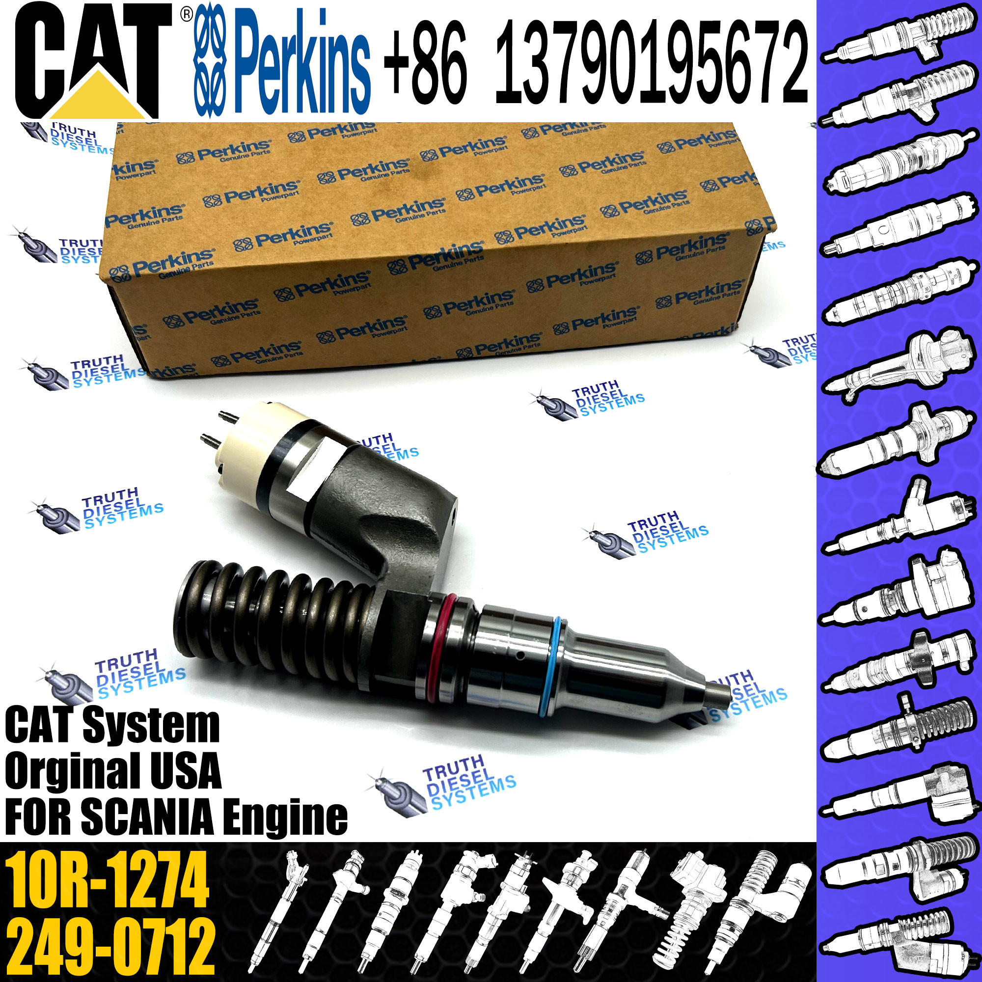 Common Fuel Injectors 10R-1274 10R-7236 10R-3258 10R-2977 10R-6162 10R-3147 10R-1305 10R-3262 for C-aterpillar