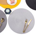 Kitchen Room Space Luxury Golden Waterproof PVC Round Christmas Dining Table