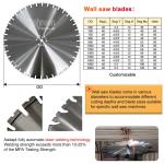 800mm Diamond Wall Saw Blades For Cutting Reinforced Concrete