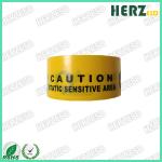 ESD PVC / PE Antistatic Adhesive Warning Tape With Yellow Color And Black