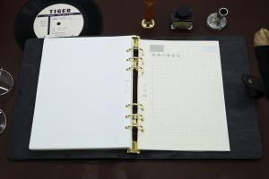 Wholesale A5 Pu leather cover gold ring binder snap fastener organizer from china suppliers