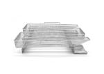 M shape304 Stainless Steel BBQ Grill Cooking Tool Smoker For Salmon Bacon Fish