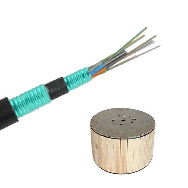 144 Cores Armored Fiber Optic Cable GYTS53 Direct Buried Stranded Loose Tube