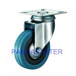 Light Duty Institutional Casters Gray 3 Inch Swivel Caster Rubber Wheels