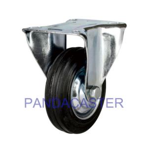 Wholesale Industrial Rigid Caster , 4 Inch Black Rubber 4 Inch Castor Wheels For Carts from china suppliers