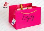 Recycled Medium Brown Paper Christmas Gift Bags , Personalized Paper Wine Bags
