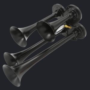 Wholesale Four Trumpet Black Color Truck Universal Air Horn (HS-1022B) from china suppliers