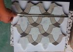 Tunisia Waterjet Mosaic Tile 12" X 12" Honed Finish White And Grey Color