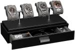 ROTHWELL Luxury Watch Display Case for 4 Watches – Leather Watch Box with