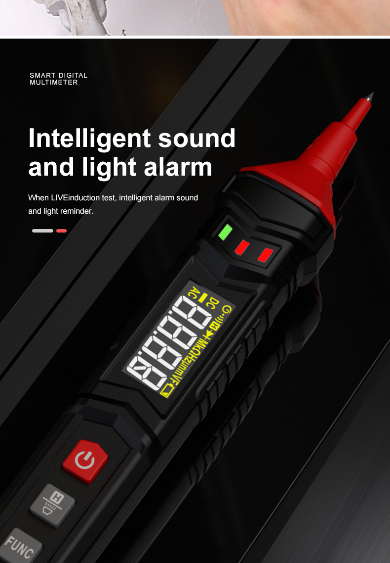 HT121 Pen Type Digital Multimeters Smart Handheld Multi-meter True RMS LCD 4000 Counts Universal Meter Voltmeter DC/AC