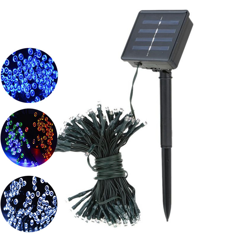 22M 200 Led Street Garlands Christmas Tree Houses Garden Waterproof Lighting String Fairy Lights Outdoor Solar Chain Led Festoon