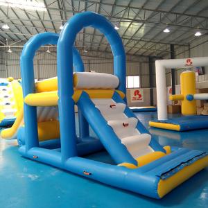 China Supply Water Park Inflatable Aqua Slide Floating Water Tower For Lake on sale