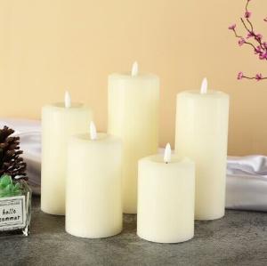Wholesale Hot sale good quality real wax LED pillar candle for weddings from china suppliers