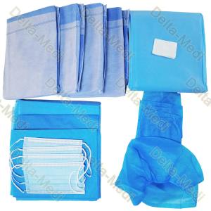 Wholesale Sterile Surgical Gown Set With Surgical Gown Gauze Surgical Drape Mask Cap Wrap from china suppliers