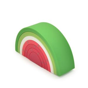 Wholesale Watermelon Shape EN71 Rainbow Stack Toy FBA Free Silicone Baby Stacker from china suppliers