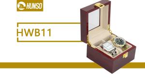 Wholesale Custom Logo Wrist Watch Storage Box Printed Wooden Gold Lock 2 Sets from china suppliers