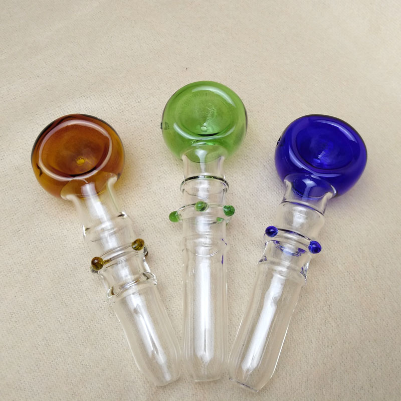 Recyclable Hookahs Straight Tube , Glass Tobacco Pipe Customized Size