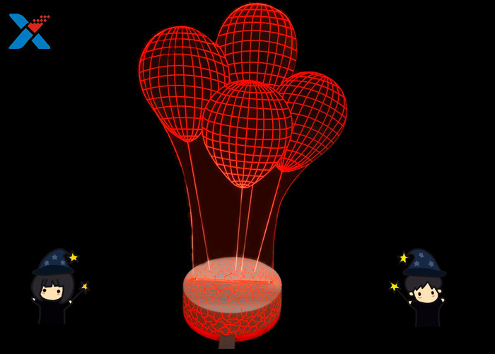 Color Customized 3D Acrylic Lamp , 3D LED Illusion Light For Festival Gifts