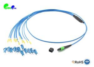 Wholesale SM 12F Fanout 2.0mm MPO Trunk Cable MPO male - LC UPC Harness Cable With LSZH Blue Cable Super Low Loss from china suppliers