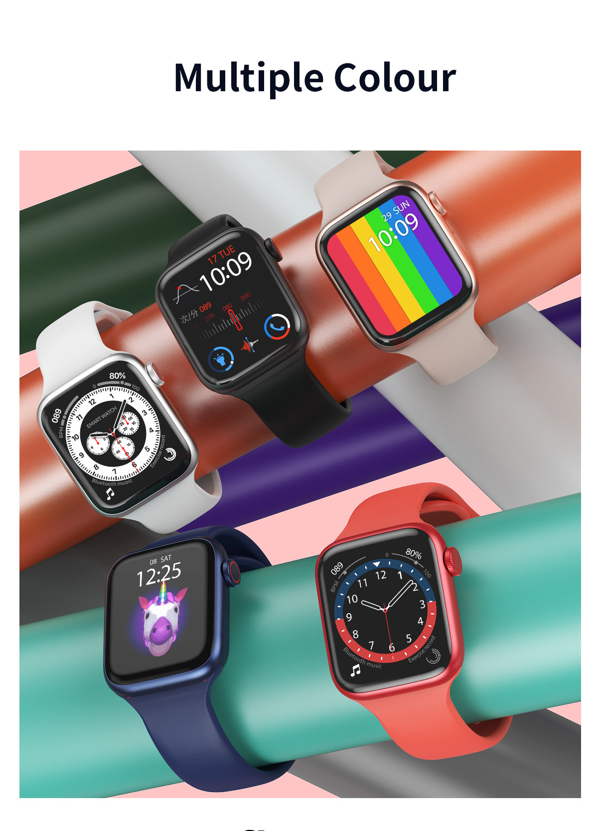2022 AW9 smart watch 1.75inch IPS Screen 280 Mah Battery stopwatch time display SMS receiving watch