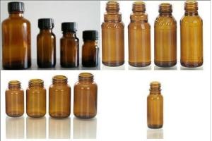 Wholesale Custom Clear / Amber, Medical, Pharmaceutical Screw Glass Bottles AM-MGB from china suppliers