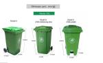 Outdoor Plastic Molded Products , Recycling Commercial Garbage Cans With Lid