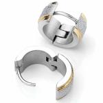 18G Stainless Steel Small Hoop Huggie Hinge Stud Earrings Silver Black Blue Gold
