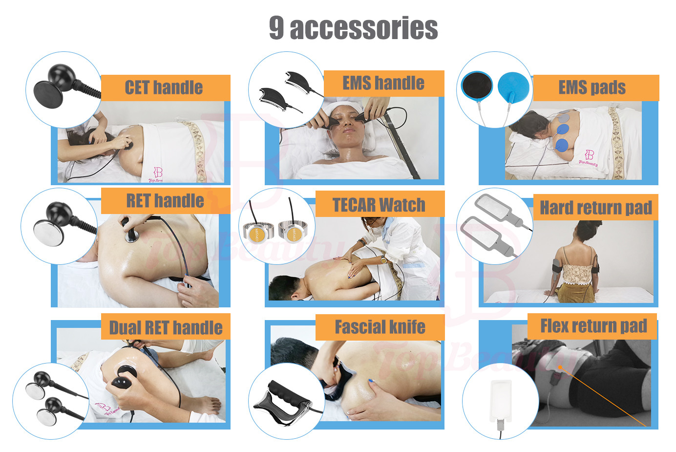 Spain 448Khz CET RET Tecar Physical Therapy Machine Rf High Radio Frequency Diatermia Pro Loss Weight Health Care