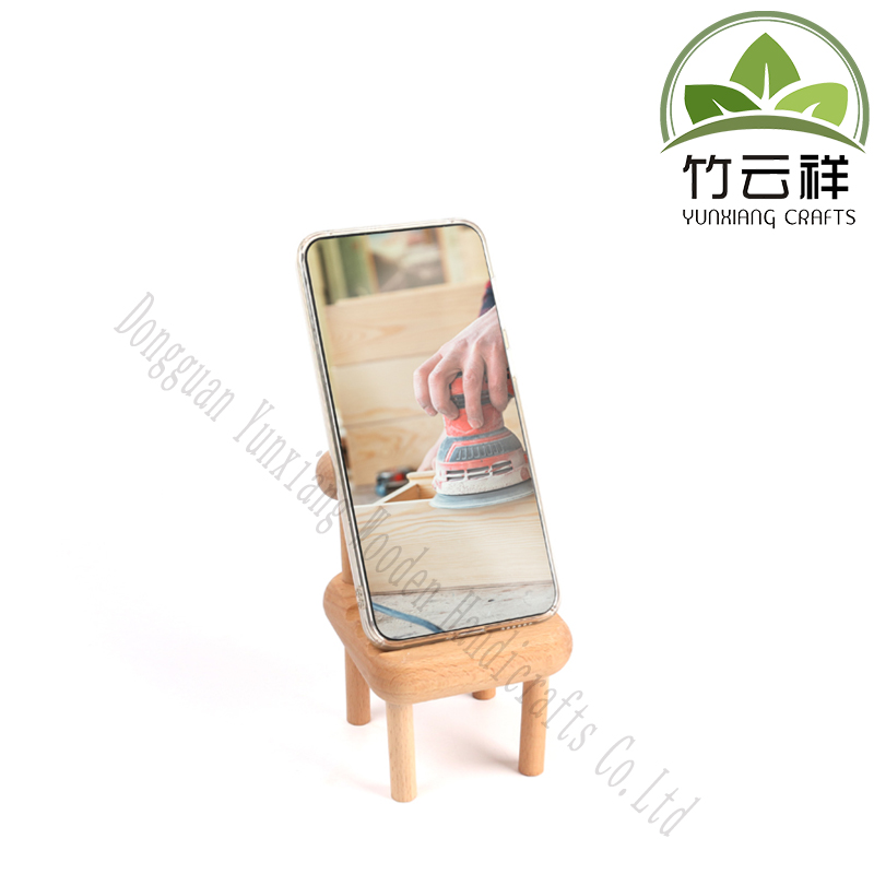 Cute Chair Cellphone Stand Holder, Wood Mini Chair Phone Dock Cradle Tablet Holder