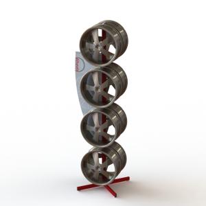 Wholesale 2 Sided Red Metal Floor Auto Parts Display Racks Knocked Down Base from china suppliers