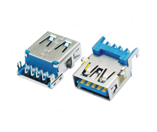 USB3.0 Female A Type, Receptacle, Ultra-thin broken board USB3.0 Connector,DIP,H=1.2, HULYN