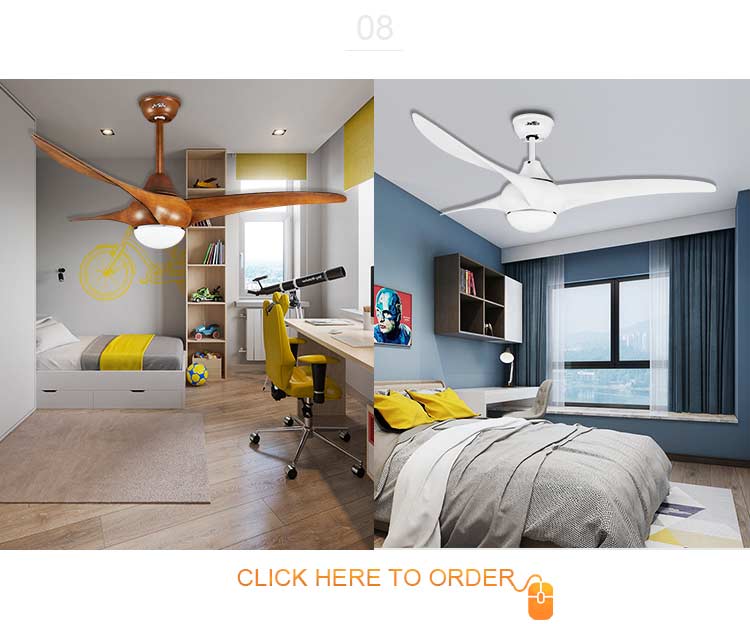 52'' 3 Blade Bladeless Energy Saving Consumption LED Ceiling Fan and Lighting Solution