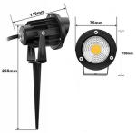 Yard Landscape Solar Powered LED Lights Spotlight Outdoor 9W 220V 100lm / w